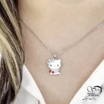 گردنبند استیل طرح کیتی کد 21711 - Image 2