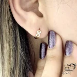 گوشواره ژوپینگ کلیپسی طرح بینهایت کد 21727 - Image 2