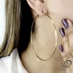 گوشواره حلقه ای بزرگ برند استیل کد 21729 - Image 2