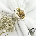 انگشتر تاج دو رنگ مردانه با نقره ساخت ایتالیا کد 21847