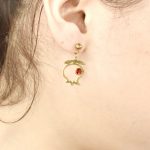 گوشواره استیل طرح انار کد 8512