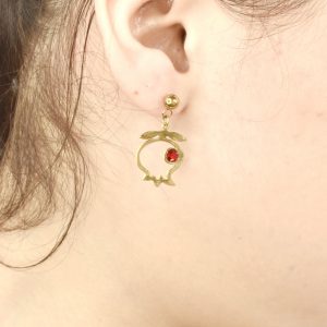 گوشواره استیل طرح انار کد 8512