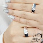 حلقه زنانه نقره نگین اوریب عیار925 کد 10241