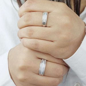 حلقه ست نقره ایتالیا عیار925 کد 16287