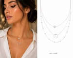 گردنبند سه لاین زنانه کد 5821