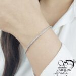دستبند خاویاری استیل سفید کد 11632