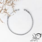 دستبند خاویاری استیل سفید کد 11632