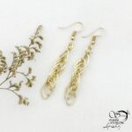 گوشواره طرح طلا با روکش آب طلا کد 13319