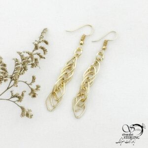گوشواره طرح طلا با روکش آب طلا کد 13319