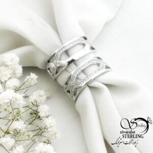 حلقه زنانه نقره کلاسیک عیار925 کد 15315