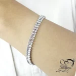 دستبند تنیسی سفید مجلسی کد 20465