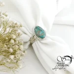 انگشتر نقره مردانه فیروزه رکاب کلاسیک کد 21856