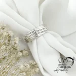 حلقه مردانه نقره با نگین اتمی (عیار925) کد 21893
