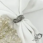 انگشتر زنانه نقره ایتالیا (سیاه قلم) کد 21901