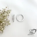 گوشواره نقره حلقه ایی با نگین اتمی عیار925 (قطر1.8) کد 21931