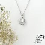 گردنبند نقره 925 عیار طرح جواهری کد 22012