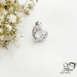 پیرسینگ نقره گوش طرح قلبی کد 22083