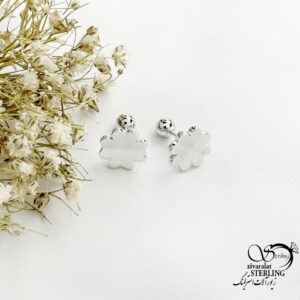 پیرسینگ گوش نقره گل کد 22095