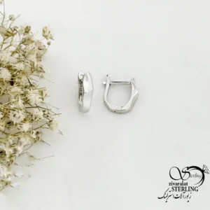 گوشواره نقره کلیپسی چند بعدی کد 22099