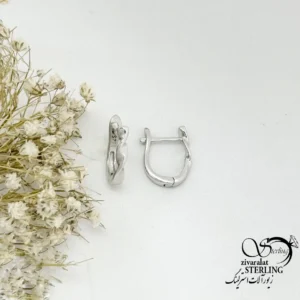 گوشواره نقره طرح مارپیچ با نقره ایتالیایی (کلیپسی) کد 22102
