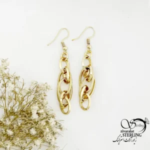گوشواره طرح طلا مناسب مجلس (ثبات رنگ بالا) کد 22123