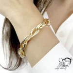 دستبند مشابه طلا با ثبات رنگ بالا (مجلسی) کد 22126