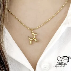 گردنبند برند استیل آویز سگ (فانتزی) کد 22139