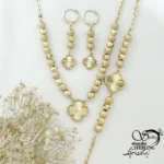 سرویس مجلسی گوی دار با آویز ونکلیف طلایی کد 22151