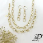 سرویس زنجیری مجلسی با روکش آب طلا کد 22153