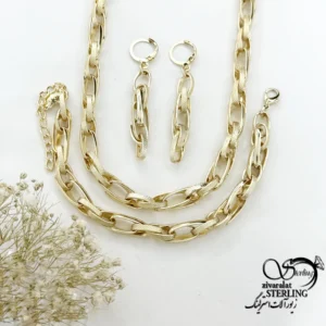 سرویس طرح طلا حلقه تو حلقه زنانه کد 22154