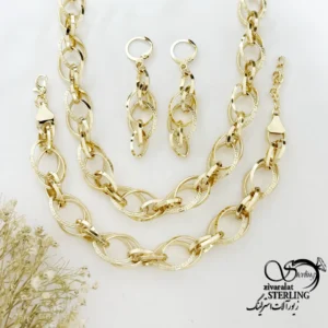 سرویس حلقه ایی با روکش آب طلا کد 22160