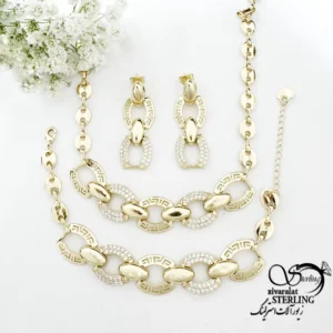 سرویس مجلسی نگین دار طرح طلا کد 22161