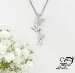 گردنبند پروانه ای نگین دار طرح مدرن کد 22184