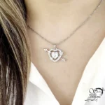 گردنبند جواهری طرح قلب کد 22185