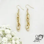 گوشواره مشابه طلا آویز حلقه تو حلقه کد 22187