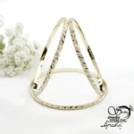 النگو طلاروس 3میل طرح خطی و نقطه کوب کد 22196
