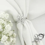 انگشتر گل نقره با عیار925 (چند لاین) کد 22204
