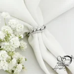 انگشتر نقره دولاین نگین اشکی کد 22216
