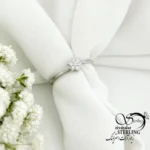انگشتر نقره گل ظریف با نقره 925 عیار کد 22226