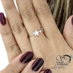 انگشتر نقره 925 عیار گلدار کد 22228