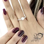انگشتر زنانه نقره 925 عیار نگین دار کد 22231
