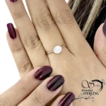 انگشتر فری سایز نقره با عیار925 تک نگین کد 22236