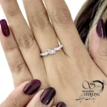 انگشتر نقره پروانه دار با عیار 925 طرح کلاسیک کد 22241