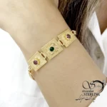 دستبند مجلسی طرح طلا با ثبات رنگ بالا کد 22248
