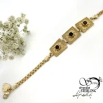 دستبند مجلسی طرح طلا با ثبات رنگ بالا کد 22248