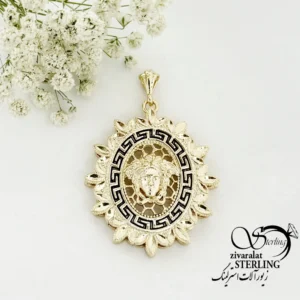 پلاک مدوسا و ورساچه طرح طلا کد 22255