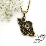 گردنبند استیل نقشه ایران (شیر) کد 22262