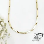 زنجیر مردانه استیل طرح کبریتی 55 سانتی کد 22275