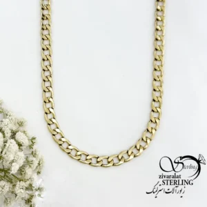 زنجیر مردانه استیل طرح کارتیر زرد کد 22293