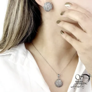 نیمست نقره 925 عیار سیاه قلم کد 22305